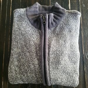 Gymboree Zip Sweater Cardigan Heather Gray Boys Size Medium 7/8